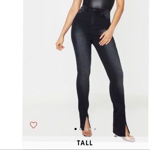 Pretty Little thing TALL front split jeans
